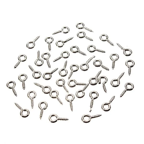 Resin Art Hub Necklaces Screw Eye Hooks for Resin Pendants 100 pieces Resin Art Hub Necklaces Screw Eye Hooks for Resin Pendants 100 pieces
