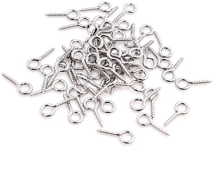 Resin Art Hub Necklaces Screw Eye Hooks for Resin Pendants 100 pieces Resin Art Hub Necklaces Screw Eye Hooks for Resin Pendants 100 pieces