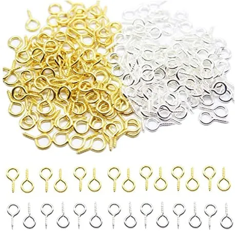 Resin Art Hub Necklaces Screw Eye Hooks for Resin Pendants 100 pieces Resin Art Hub Necklaces Screw Eye Hooks for Resin Pendants 100 pieces