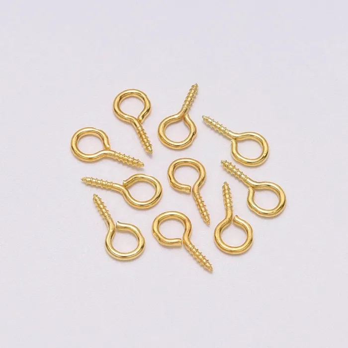 Resin Art Hub Necklaces Screw Eye Hooks for Resin Pendants 100 pieces Resin Art Hub Necklaces Screw Eye Hooks for Resin Pendants 100 pieces