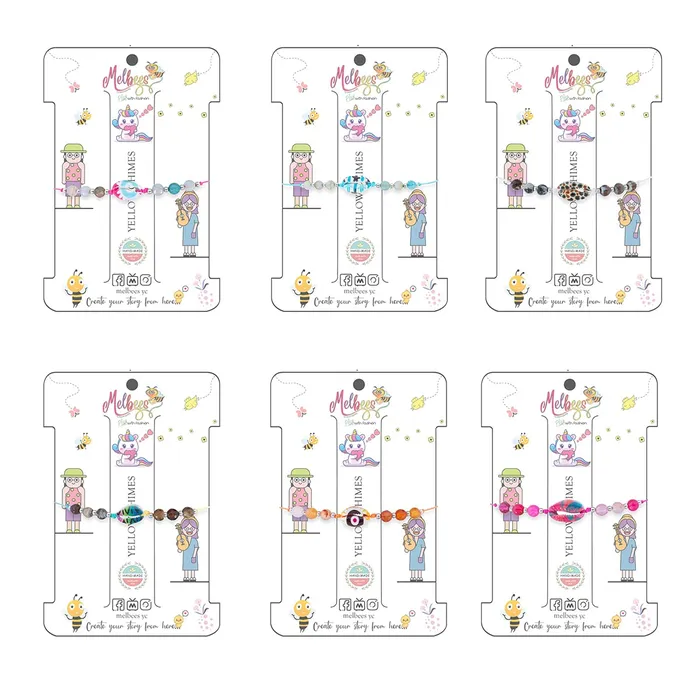 Yellow Chimes Necklaces Yellow Chimes Bracelet for Girls kids Jewellery for Girls Woven Friendship Bracelets Return Gift for Birthday Give Aways Return Gift Set for Kids Girls Design8