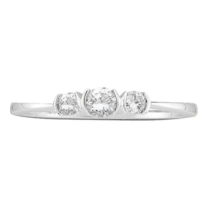 10kt White Gold Womens Round Diamond 3stone Bridal Wedding Engagement Ring 14 Cttw mayamila Rings 10kt White Gold Womens Round Diamond 3stone Bridal Wedding Engagement Ring 14 Cttw mayamila Rings