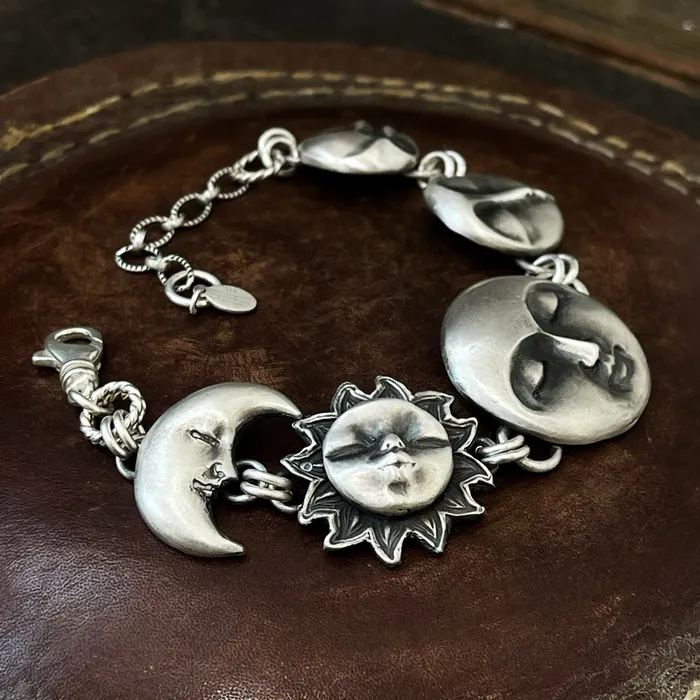 Bracelets There Is No Greater Power Than a Moon a Sun and a Woman Who Knows Her Worth Sterling Silver Bracelet HeidiJHale Designs Bracelets There Is No Greater Power Than a Moon a Sun and a Woman Who Knows Her Worth Sterling Silver Bracelet HeidiJHale Designs