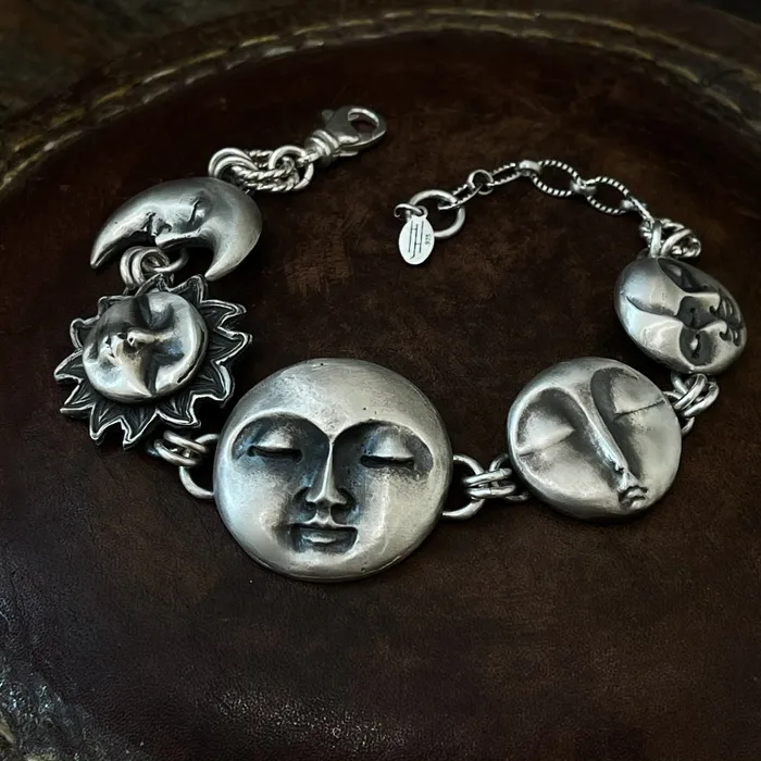 Bracelets There Is No Greater Power Than a Moon a Sun and a Woman Who Knows Her Worth Sterling Silver Bracelet HeidiJHale Designs Bracelets There Is No Greater Power Than a Moon a Sun and a Woman Who Knows Her Worth Sterling Silver Bracelet HeidiJHale Designs