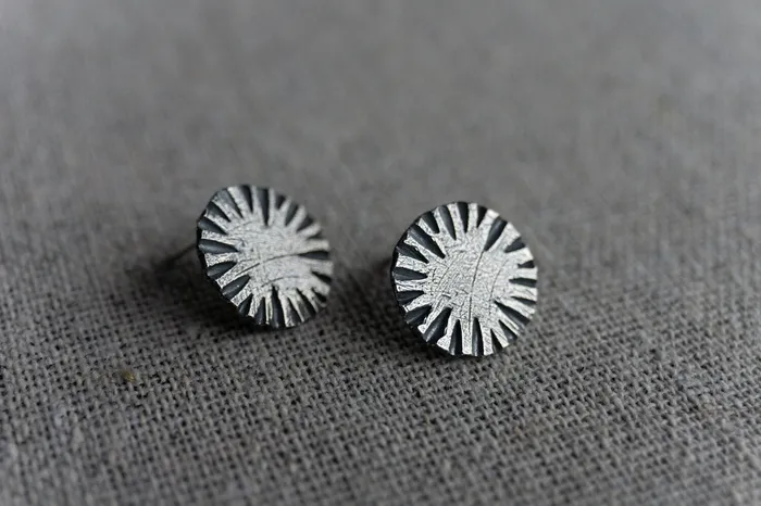 Earrings Briana Harrison Medium Circle Ridge Post Earrings Earrings Briana Harrison Medium Circle Ridge Post Earrings