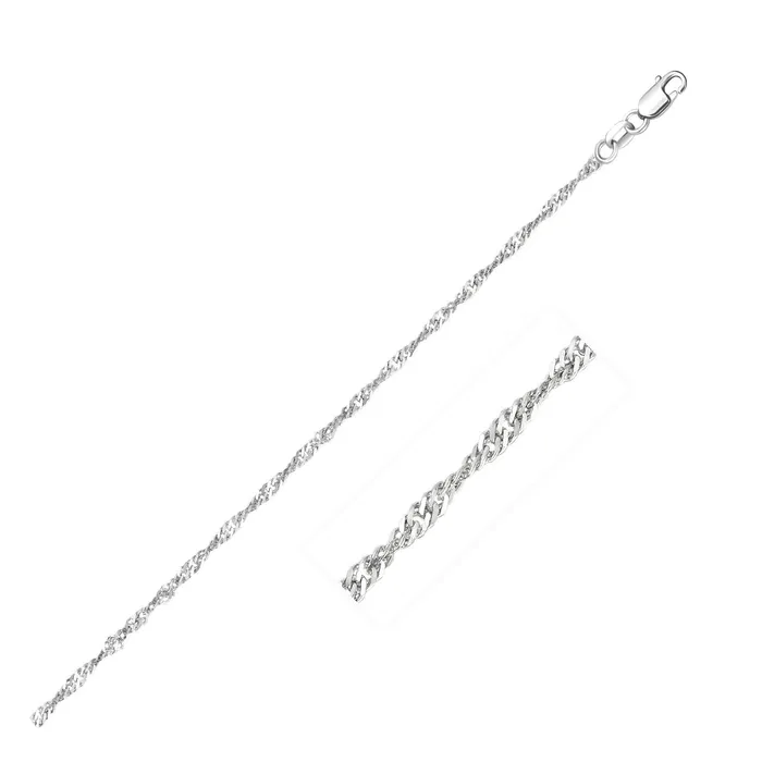 MayaMila Bracelets 10k White Gold Singapore Bracelet 17mm
