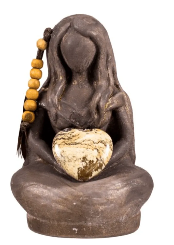Necklaces Kheops International Aine Goddess of Love Figurine Gypsum Cement
