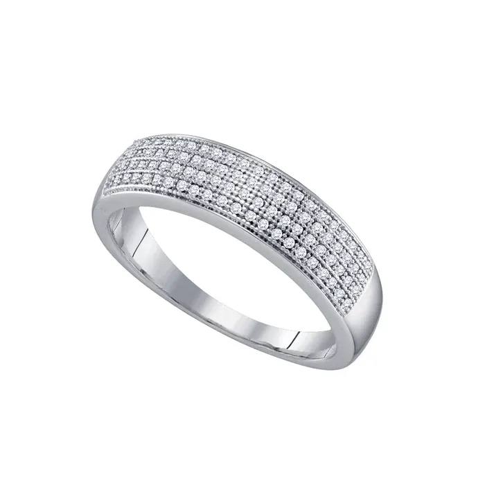 Rings mayamila 10kt White Gold Mens Round Paveset Diamond Wedding Band Ring 14 Cttw Rings mayamila 10kt White Gold Mens Round Paveset Diamond Wedding Band Ring 14 Cttw