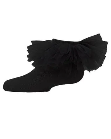 Rings Memoi Memoi Tulle Tutu Ruffle Anklet Black MKF6031
