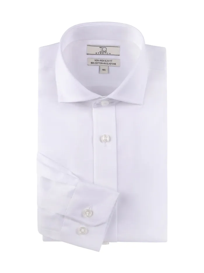 TO Collection Boys Stretch Dress Shirt Long Sleeve TO Collection Earrings