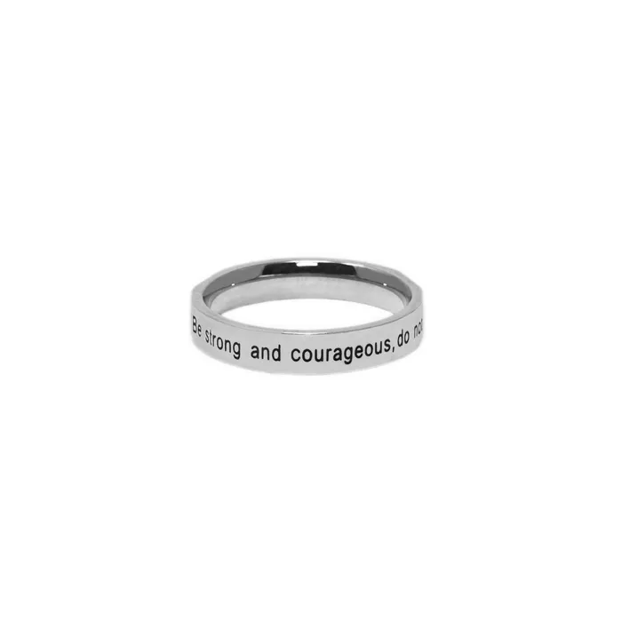 Be Strong Double Diamond CZ Silver Ring Forever Truth Rings