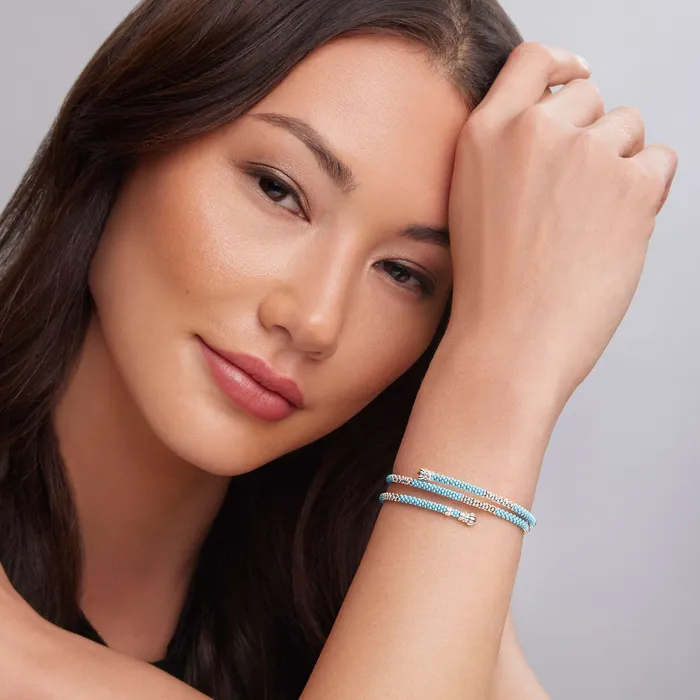 Blue Caviar Ceramic Beaded Wrap Bracelet LAGOS Bracelets