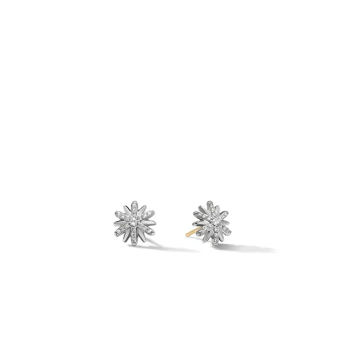 David Yurman Earrings Petite Starburst Stud Earrings in Sterling Silver with Diamonds 10mm David Yurman Earrings Petite Starburst Stud Earrings in Sterling Silver with Diamonds 10mm