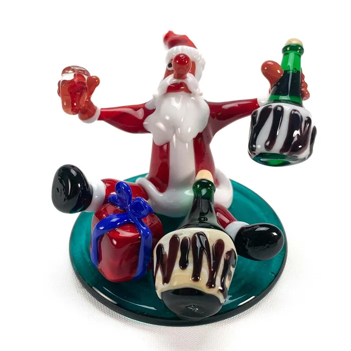 Earrings Vianello Mauro drunk santa claus christmas