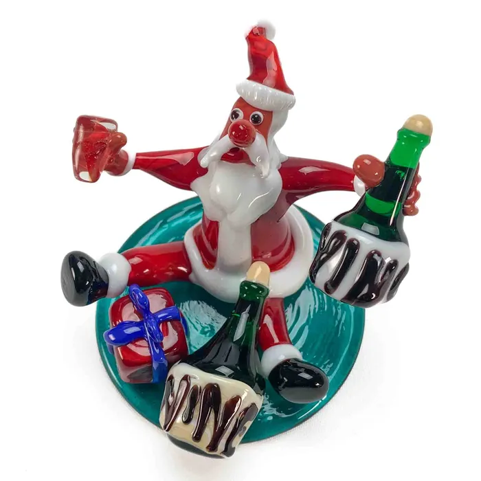 Earrings Vianello Mauro drunk santa claus christmas