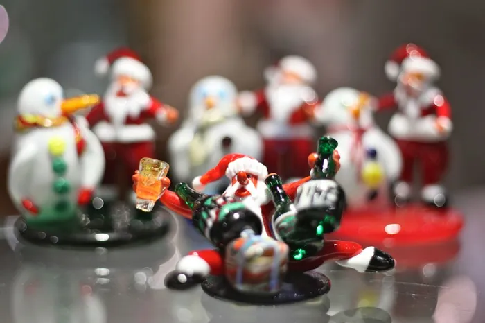 Earrings Vianello Mauro drunk santa claus christmas