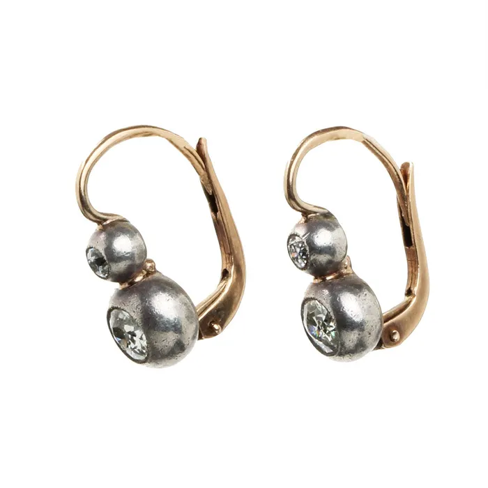 Edwardian Diamond Earrings Bell Bird Antiques Earrings