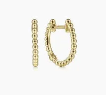 GABRIEL CO Earrings 14K Yellow Gold Bujukan Huggie Earrings