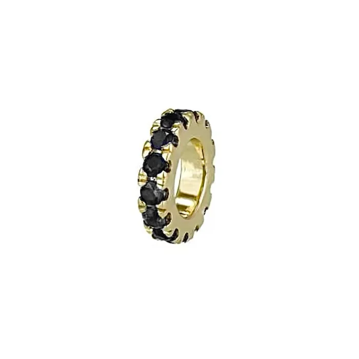 NicoleHD Jewelry Rings Thin Black Diamond Spacer Bead