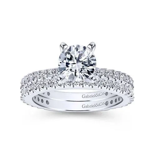 Rings 14K White Gold Matching Wedding Band GABRIEL CO