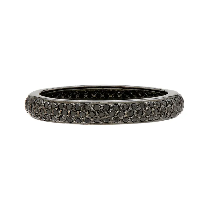 Rings Tire Black Diamond Band Sethi Couture