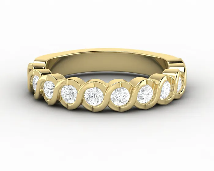 Sapheena Jewelry Rings Eliza 35 Ct Bezel Set Half Eternity Eternity Wedding Band Sapheena Jewelry Rings Eliza 35 Ct Bezel Set Half Eternity Eternity Wedding Band