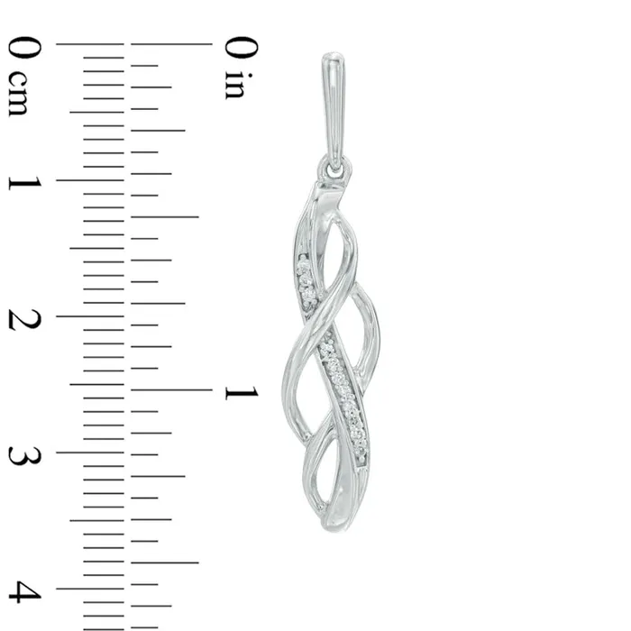 01 CT TW Diamond Loose Braid Drop Earrings in Sterling Silver Goldia Earrings 01 CT TW Diamond Loose Braid Drop Earrings in Sterling Silver Goldia Earrings