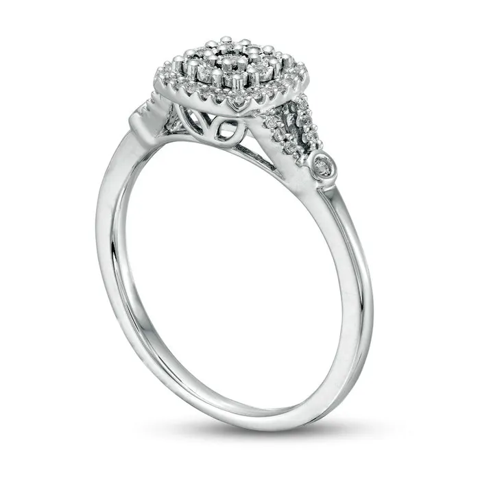 017 CT TW Composite CushionShaped Natural Diamond Split Shank Promise Ring in Sterling Silver Goldia Rings 017 CT TW Composite CushionShaped Natural Diamond Split Shank Promise Ring in Sterling Silver Goldia Rings