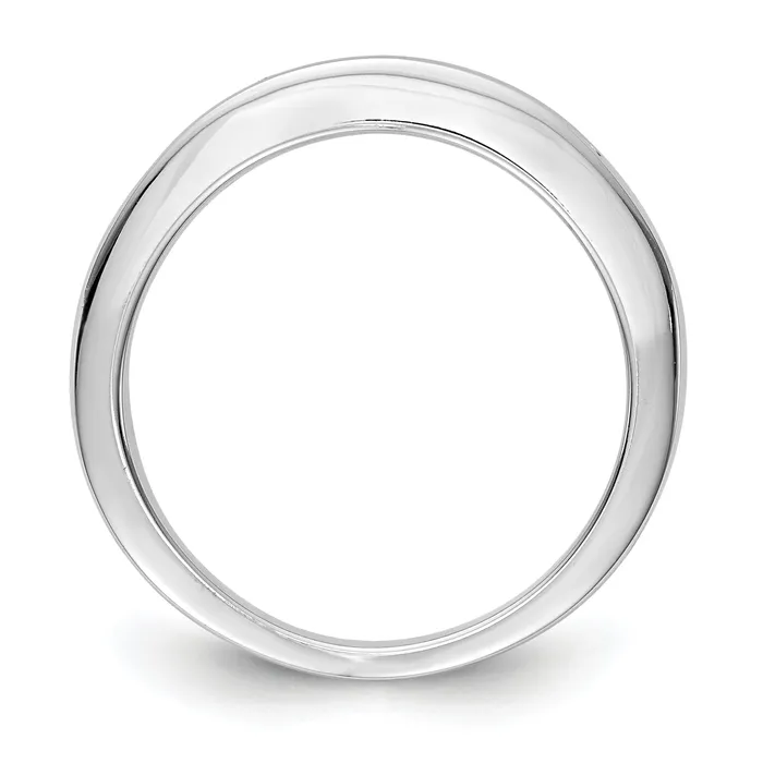 045ct CZ Solid Real 14K White Gold 7Stone Channel Wedding Band Ring Goldia Rings