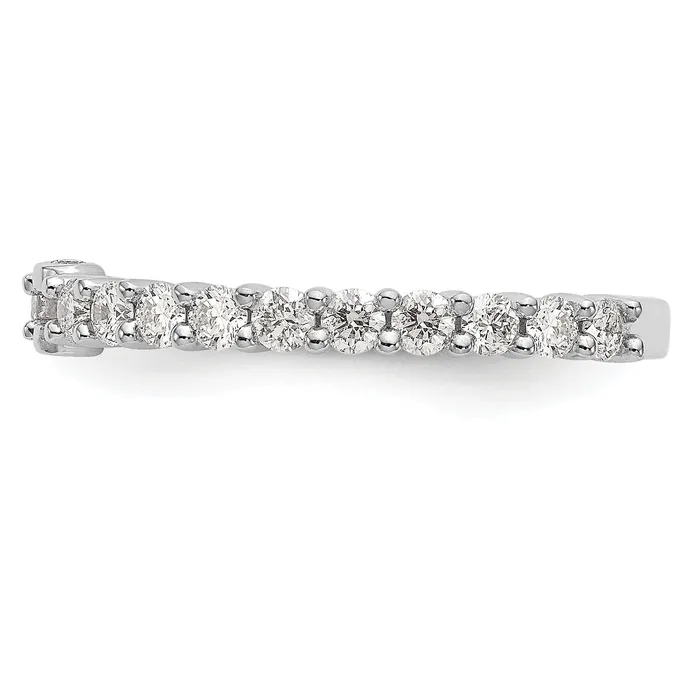 078ct CZ Solid Real 14K White Gold Peg Set Engagement Ring Goldia Rings