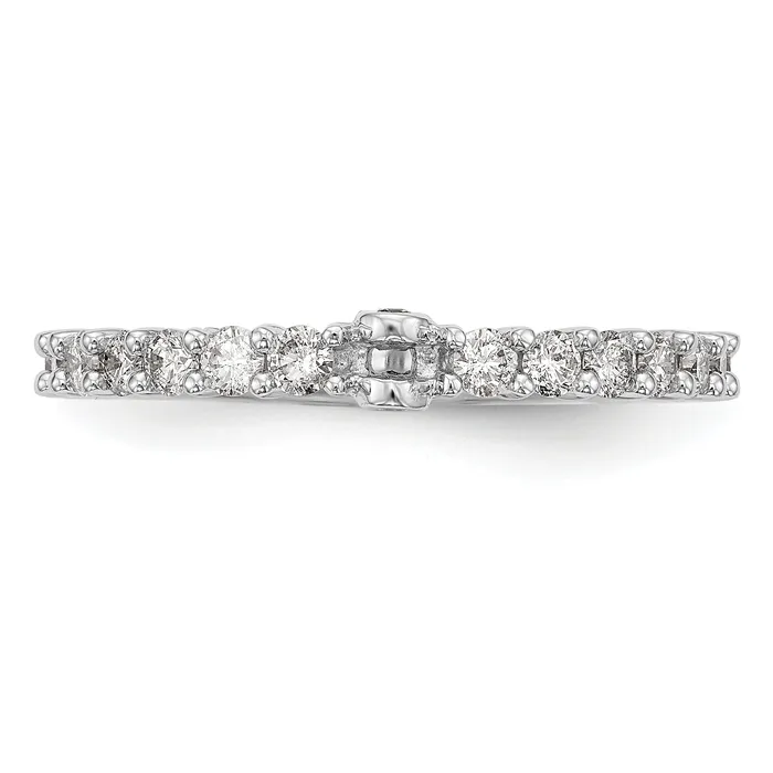078ct CZ Solid Real 14K White Gold Peg Set Engagement Ring Goldia Rings