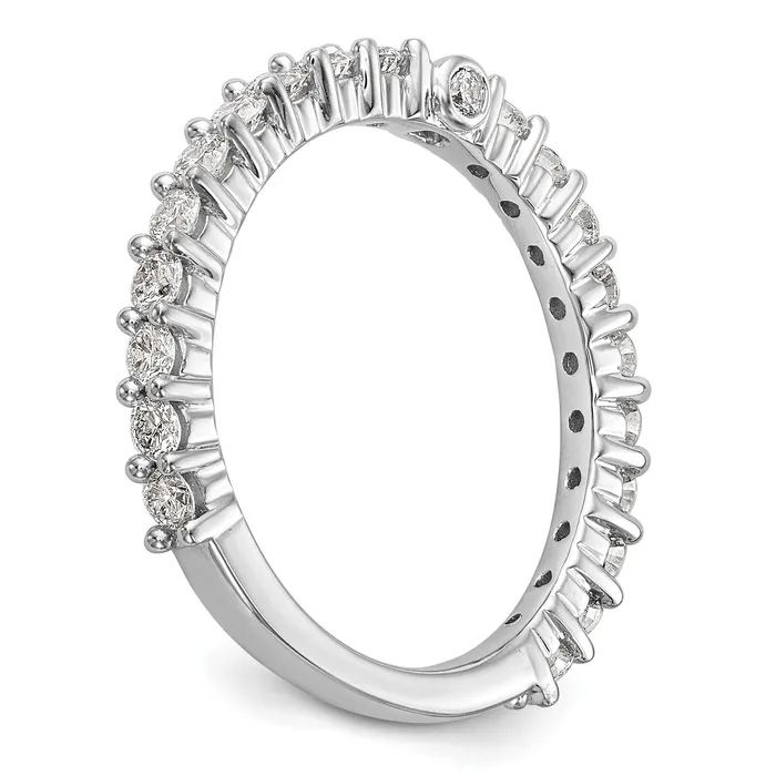 078ct CZ Solid Real 14K White Gold Peg Set Engagement Ring Goldia Rings