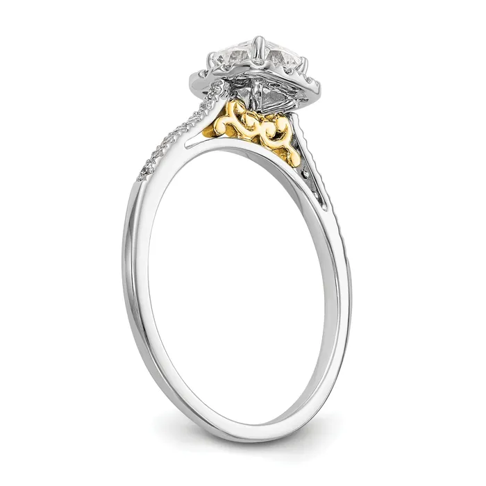 100ct CZ Solid Real 14ktt Cushion Halo Engagement Ring Goldia Rings