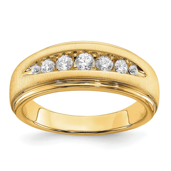 10k Yellow Gold Lab Grown Diamond VSSI G Mens Ring Goldia Rings