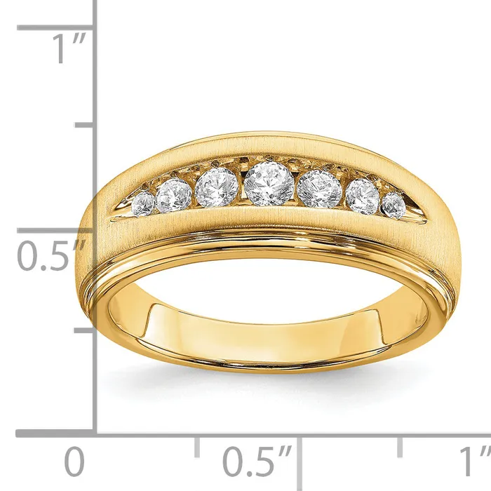10k Yellow Gold Lab Grown Diamond VSSI G Mens Ring Goldia Rings