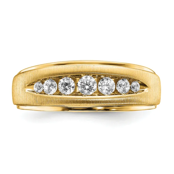 10k Yellow Gold Lab Grown Diamond VSSI G Mens Ring Goldia Rings