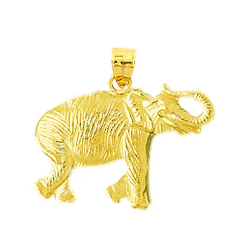 14K Gold 25MM Elephant Pendant Goldia PreStyled Sets