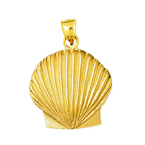 14K Gold Sculpted Scallop Shell Pendant Goldia PreStyled Sets