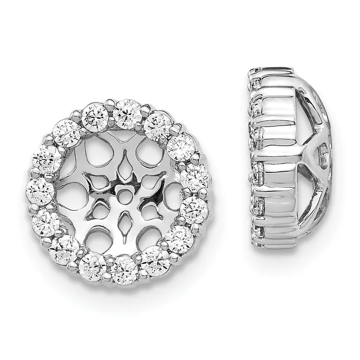 14k White Gold 12 Ct Lab Grown Diamond VSSI G for 65 mm Earring Jacket Goldia Earrings 14k White Gold 12 Ct Lab Grown Diamond VSSI G for 65 mm Earring Jacket Goldia Earrings