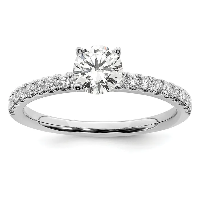 14k White Gold 1 Ct Lab Grown Diamond VSSI G Round Engagement Ring Goldia Rings 14k White Gold 1 Ct Lab Grown Diamond VSSI G Round Engagement Ring Goldia Rings