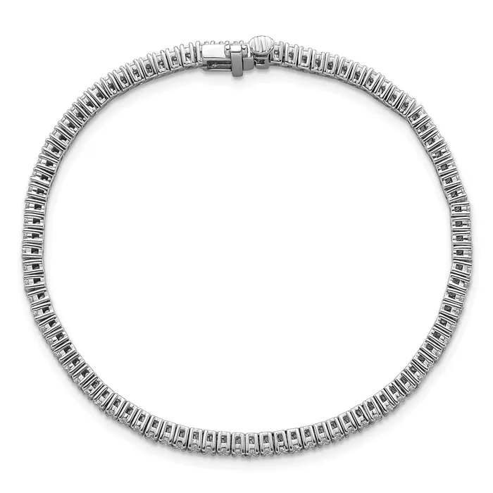 14k White Gold 2 Ct Lab Grown Diamond VSSI G Tennis Bracelet Goldia Bracelets