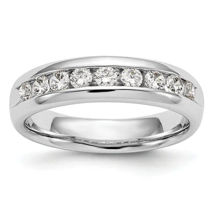14k White Gold 34 Ct Lab Grown Diamond VSSI G Nine Stone Fashion band Goldia Rings 14k White Gold 34 Ct Lab Grown Diamond VSSI G Nine Stone Fashion band Goldia Rings
