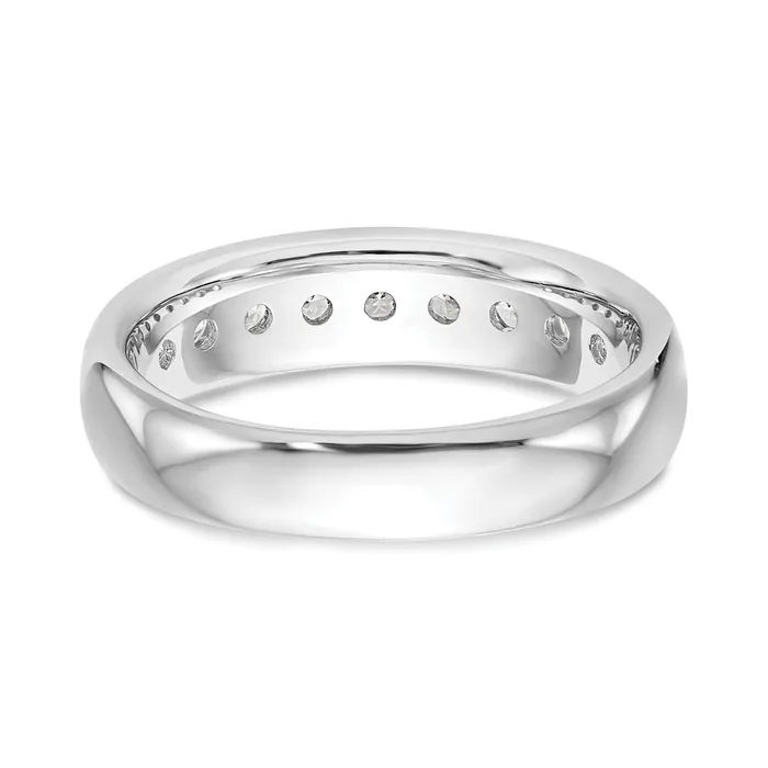 14k White Gold 34 Ct Lab Grown Diamond VSSI G Nine Stone Fashion band Goldia Rings