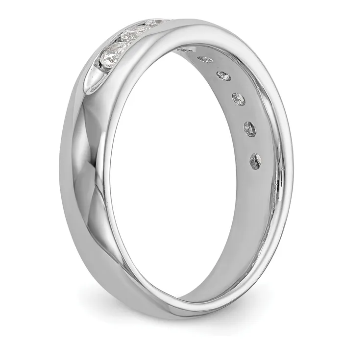 14k White Gold 34 Ct Lab Grown Diamond VSSI G Nine Stone Fashion band Goldia Rings