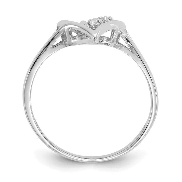 14k White Gold A Real Diamond heart ring Goldia Rings