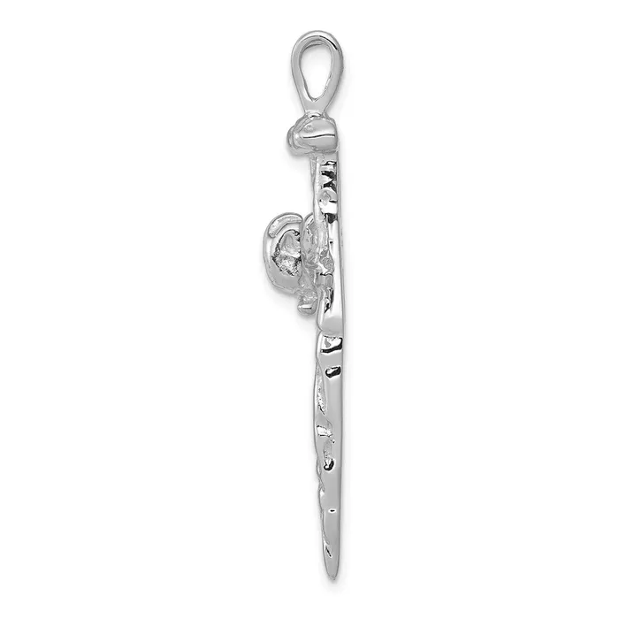 14k White Gold Nail Cross Charm Goldia Charm Necklaces