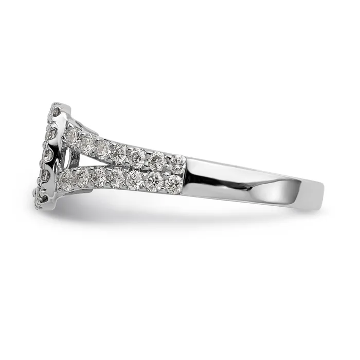 14K White Gold Peg Set Dia CZ Cushion Halo Engagement Ring Goldiacom Rings
