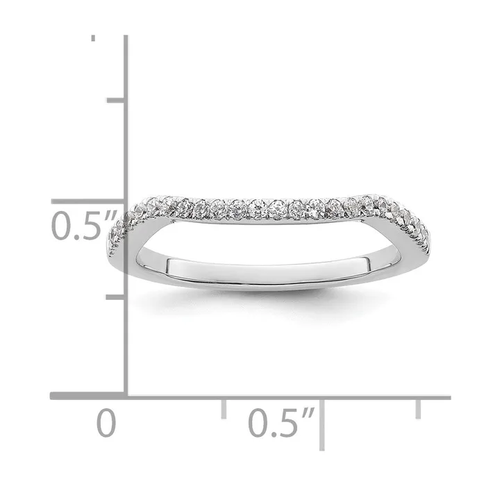 14K White Gold Real Diamond Contoured Wedding Band Goldiacom Rings