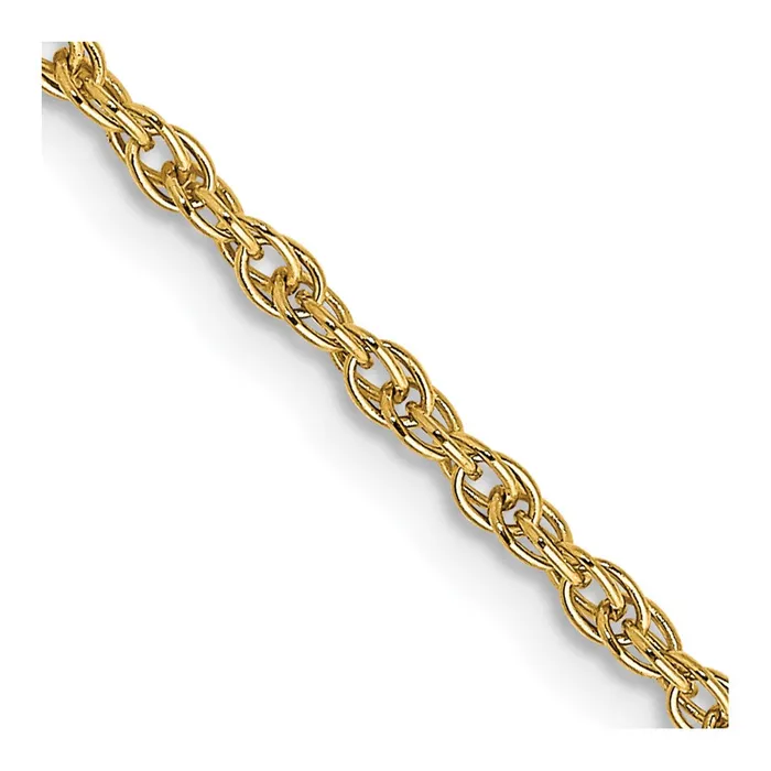 14K Yellow Gold 20 inch Carded 155mm Cable Rope with Spring Ring Clasp Chain Necklace QGold Necklaces