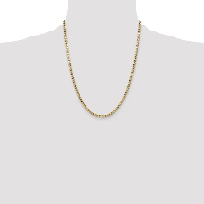 14K Yellow Gold 22 inch 335mm SemiSolid Curb with Lobster Clasp Chain Necklace MDS Necklaces 14K Yellow Gold 22 inch 335mm SemiSolid Curb with Lobster Clasp Chain Necklace MDS Necklaces